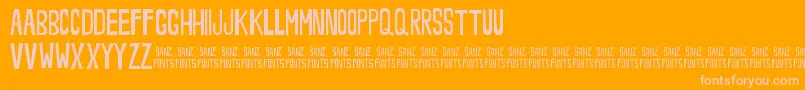 NoveeyThin Font – Pink Fonts on Orange Background