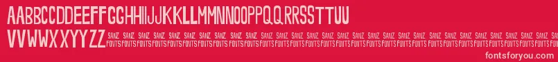 NoveeyThin Font – Pink Fonts on Red Background