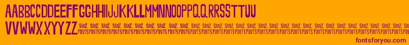 NoveeyThin Font – Purple Fonts on Orange Background