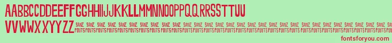 NoveeyThin Font – Red Fonts on Green Background