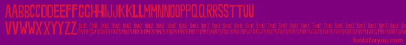 Police NoveeyThin – polices rouges sur fond violet