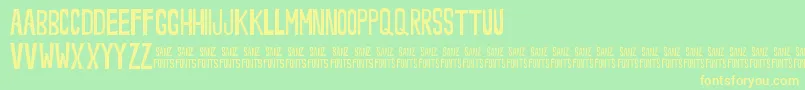 NoveeyThin Font – Yellow Fonts on Green Background