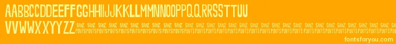 NoveeyThin Font – Yellow Fonts on Orange Background