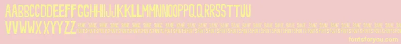 NoveeyThin Font – Yellow Fonts on Pink Background