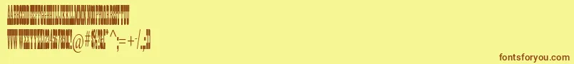 Fonte Ponderosastd – fontes marrons em um fundo amarelo
