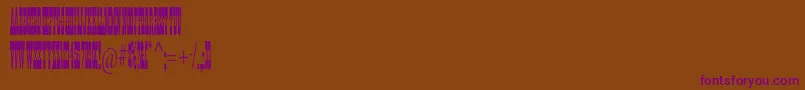 Ponderosastd Font – Purple Fonts on Brown Background