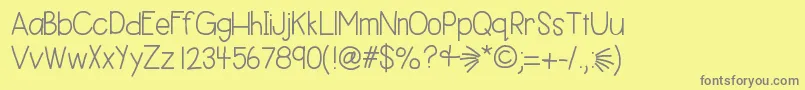 More about Hellobestday Font Hellobestday Font – Gray Fonts on Yellow Background