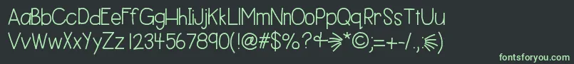 Hellobestday-fontti – vihreät fontit mustalla taustalla