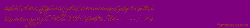 Шрифт TrueBlue – коричневые шрифты на фиолетовом фоне