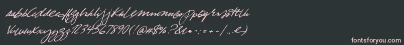 TrueBlue Font – Pink Fonts on Black Background