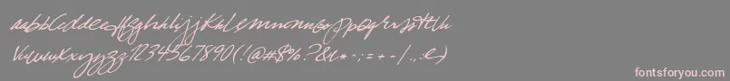 TrueBlue-Schriftart – Rosa Schriften auf grauem Hintergrund