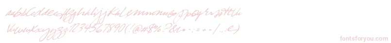 TrueBlue-Schriftart – Rosa Schriften auf weißem Hintergrund