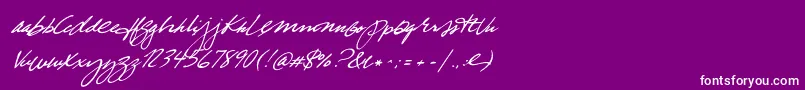 フォントTrueBlue – 紫の背景に白い文字