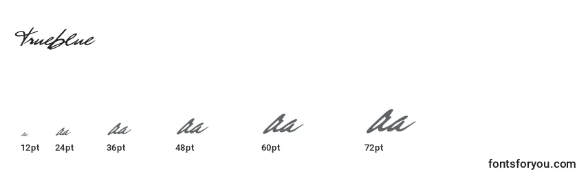 TrueBlue Font Sizes