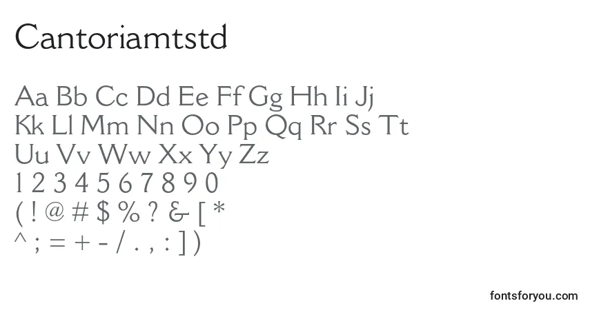 Шрифт Cantoriamtstd – алфавит, цифры, специальные символы