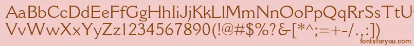 Cantoriamtstd Font – Brown Fonts on Pink Background