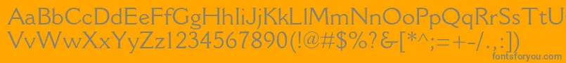 フォントCantoriamtstd – オレンジの背景に灰色の文字