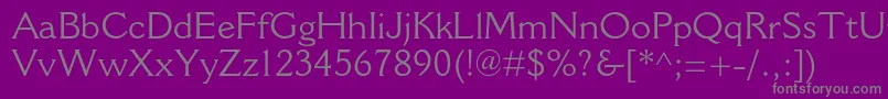 Cantoriamtstd-Schriftart – Graue Schriften auf violettem Hintergrund