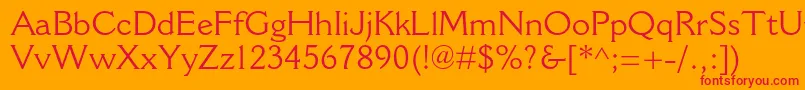 Cantoriamtstd Font – Red Fonts on Orange Background