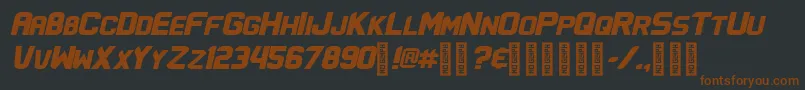 FlatwheatRegular-Schriftart – Braune Schriften auf schwarzem Hintergrund