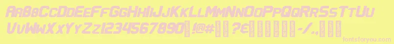 FlatwheatRegular Font – Pink Fonts on Yellow Background