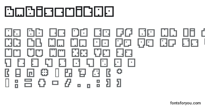 Schriftart BmBiscuitA9 – Alphabet, Zahlen, spezielle Symbole