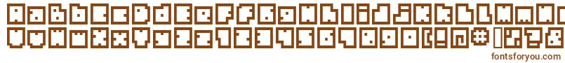 BmBiscuitA9-fontti – ruskeat fontit valkoisella taustalla