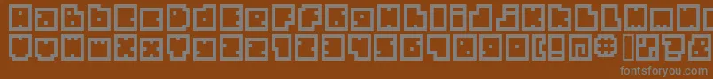 Шрифт BmBiscuitA9 – серые шрифты на коричневом фоне