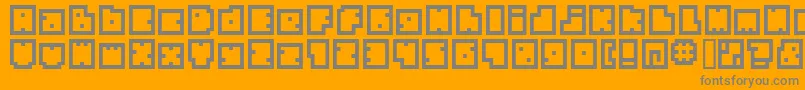 BmBiscuitA9 Font – Gray Fonts on Orange Background