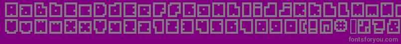 BmBiscuitA9 Font – Gray Fonts on Purple Background