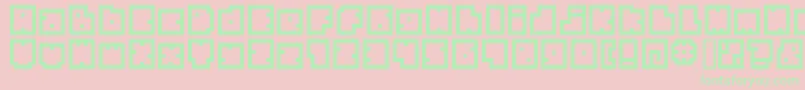 BmBiscuitA9 Font – Green Fonts on Pink Background