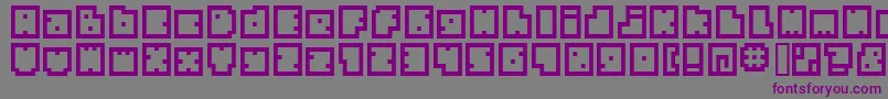 BmBiscuitA9-fontti – violetit fontit harmaalla taustalla
