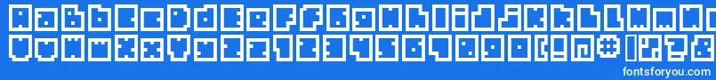 Подробнее о шрифте BmBiscuitA9 Шрифт BmBiscuitA9 – белые шрифты на синем фоне