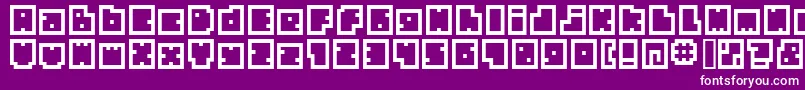BmBiscuitA9 Font – White Fonts on Purple Background