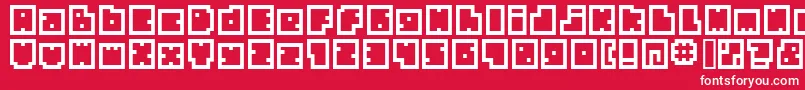 Police BmBiscuitA9 – polices blanches sur fond rouge
