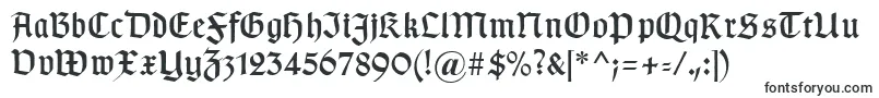 Typographergotischaunz1-fontti – Alkavat T:lla olevat fontit