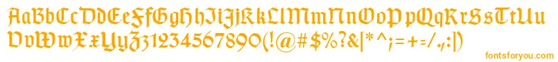 Czcionka Typographergotischaunz1 – pomarańczowe czcionki