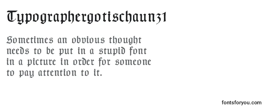 Review of the Typographergotischaunz1 Font