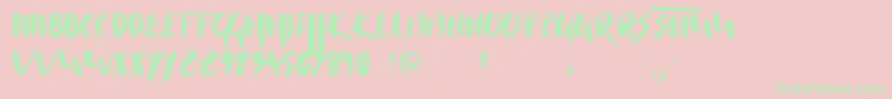 Musterion Font – Green Fonts on Pink Background