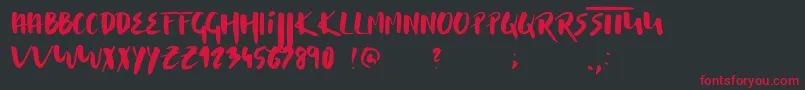 Musterion Font – Red Fonts on Black Background