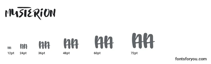 Musterion Font Sizes