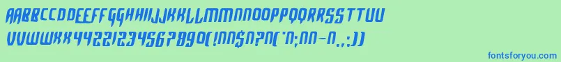 AlphaSapphire Font – Blue Fonts on Green Background