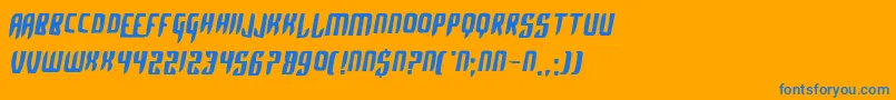 AlphaSapphire Font – Blue Fonts on Orange Background