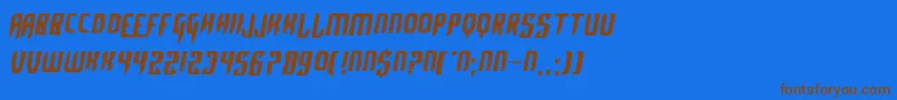 Шрифт AlphaSapphire – коричневые шрифты на синем фоне