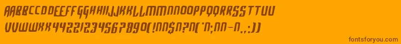 AlphaSapphire Font – Brown Fonts on Orange Background