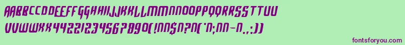 AlphaSapphire Font – Purple Fonts on Green Background