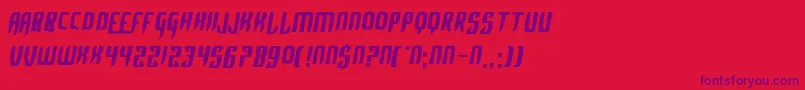 Czcionka AlphaSapphire – fioletowe czcionki na czerwonym tle