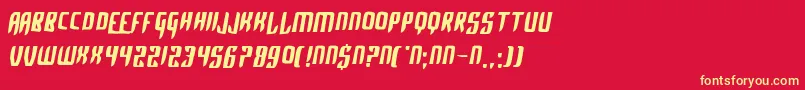 AlphaSapphire Font – Yellow Fonts on Red Background