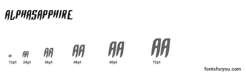Размеры шрифта AlphaSapphire