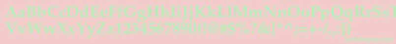 AgpalatialcBold-Schriftart – Grüne Schriften auf rosa Hintergrund